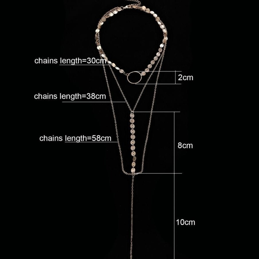 Radiance Gold Disc Layered Necklace - Picture 3 of 4